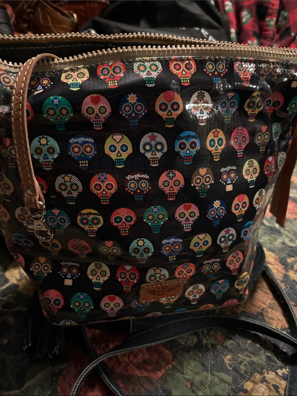 Consuela Sugar skull crossbody
